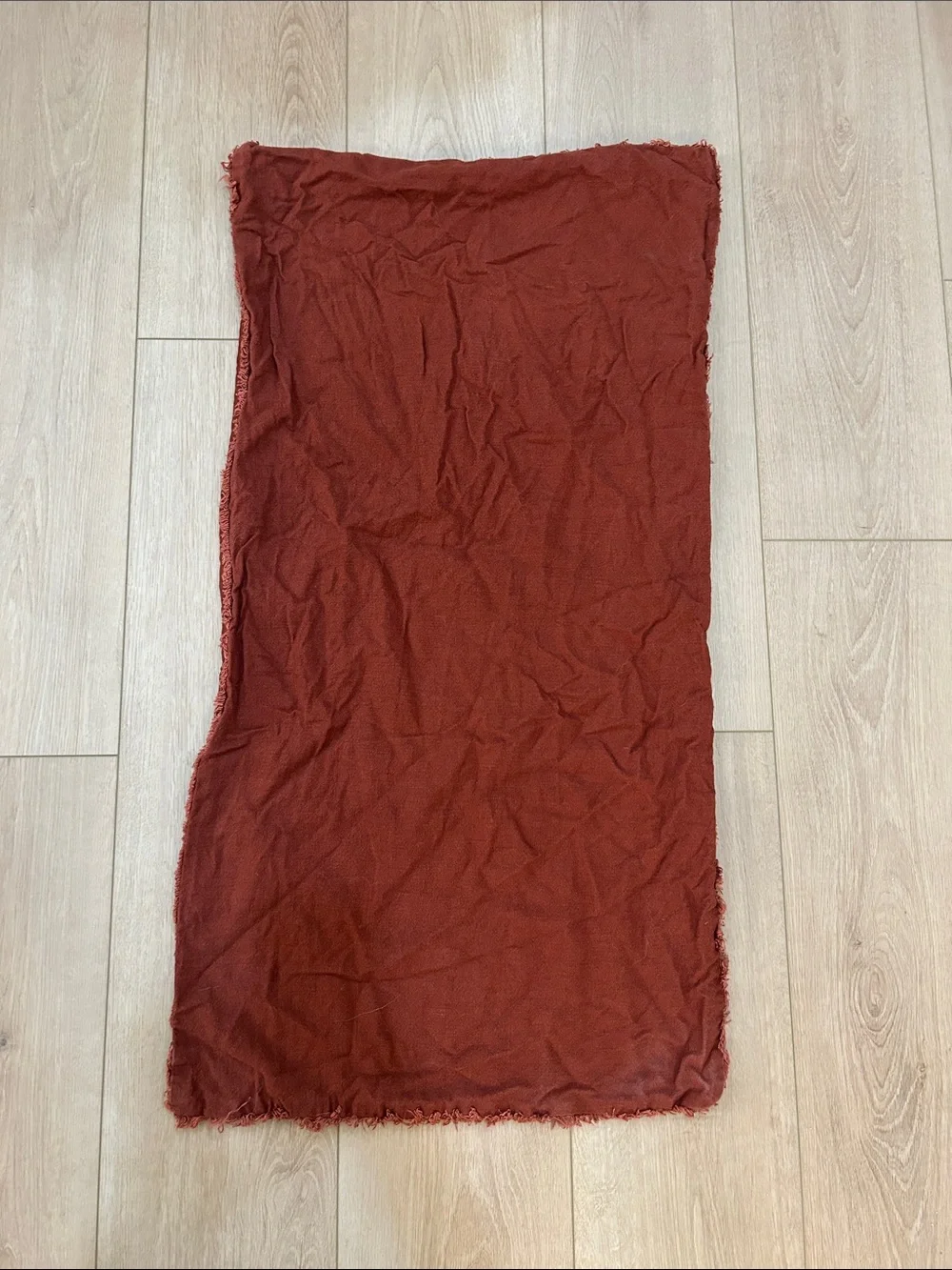 Casaluna Linen Blend King Pillow Sham Set in Rust